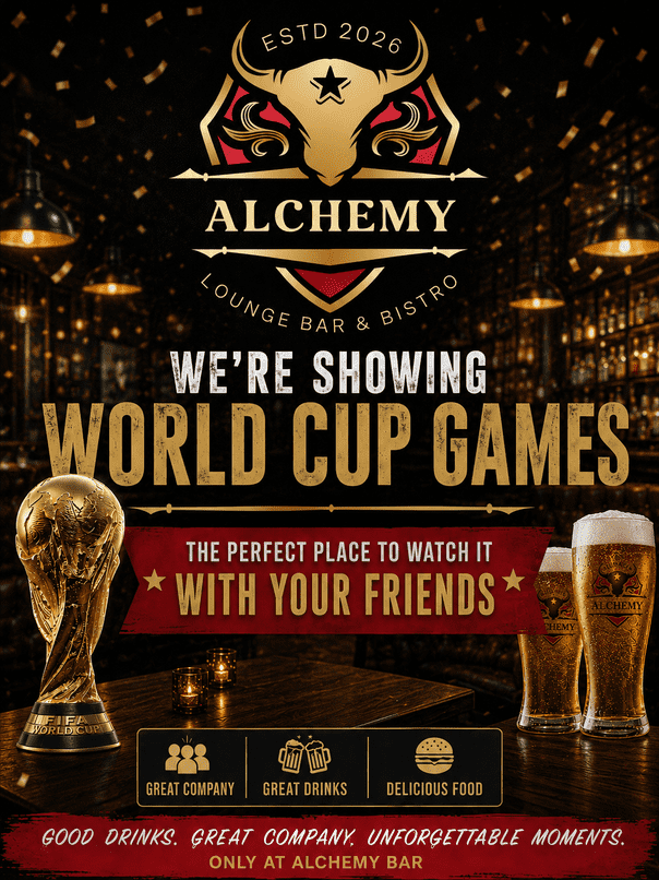 World Cup Games Live Broadcast at Alchemy Lounge Bar & Bistro