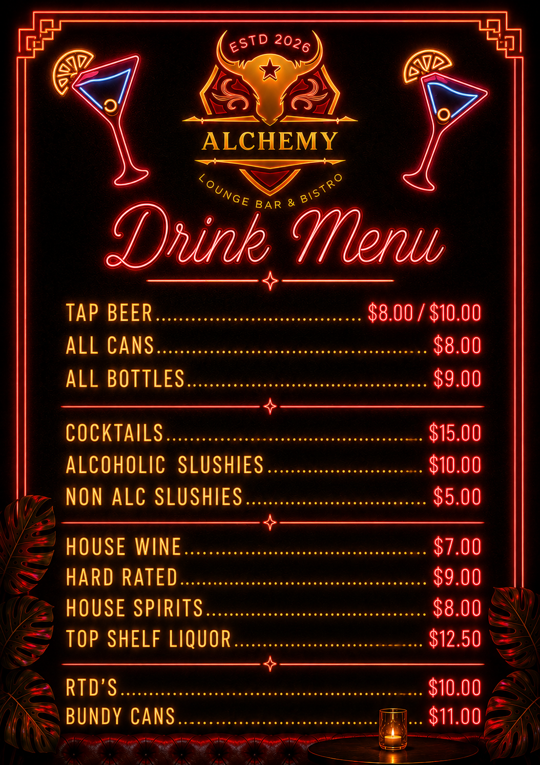 Drink Menu